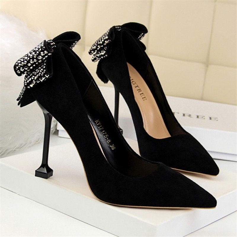 パンプス ポインテッドトゥ ピンヒール ハイヒール 婦人靴 ヒール シューズ 細ヒール 走れるパン