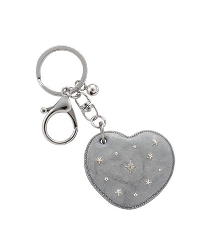 NFF heart dia mirror key ring silver ハートダイヤミラーキーリング シルバー 韓国雑貨 正規品 キーホルダー