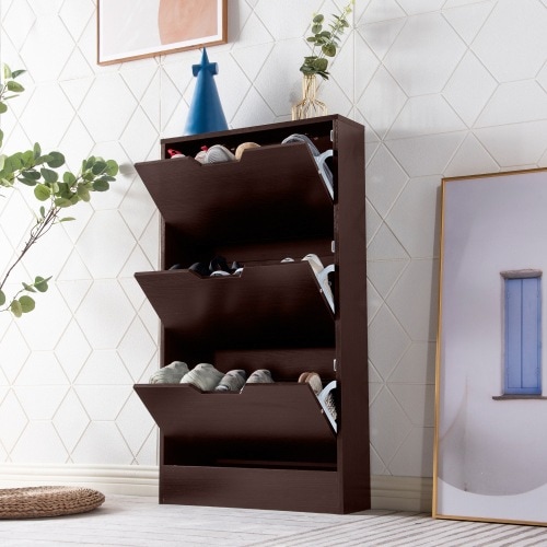 シューズラック 下駄箱 3段 玄関収納 引き出し ひとり暮らし 省スペース スリム 靴収納 ラック 靴収納棚 おしゃれ 一人暮らし 簡単な組み立て 水や汚れに強い