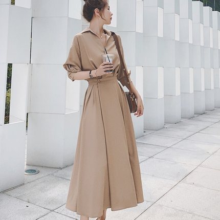 ワンピース デート フレアワンピース ミモレ ミモレ丈 袖あり かわいい 大人可愛い きれいめ シンプル カジュアル 大人 上品 おしゃれ お洒落 主役級 存在感 春 秋 10代 20代 30代 6,073円