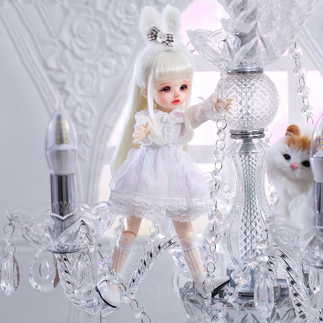 ホットかわいいロリータドレス1/6 bjd人形脳トレーニングおもちゃ子供の教育のおもちゃ誕生日クリスマスギフト-いいえ人形