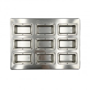 松永製作所　シリコン加工　シルバーフィナンシェ深型天板9P MS24