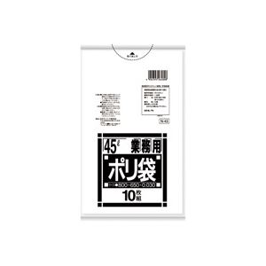 (まとめ)日本サニパック ポリゴミ袋 N-43 透明 45L 10枚(×20セット)