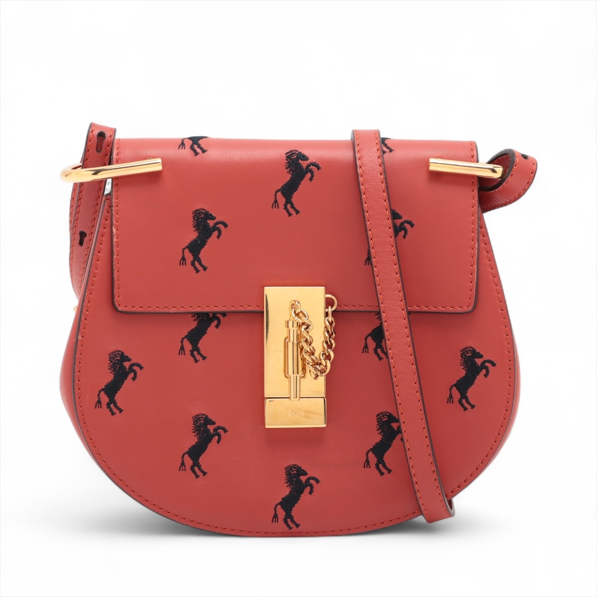 極美品 ドリュー ホース クロスボディ レザー ショルダーバッグ 斜め掛け ハンド トート レディース EEE CC25-5 中古