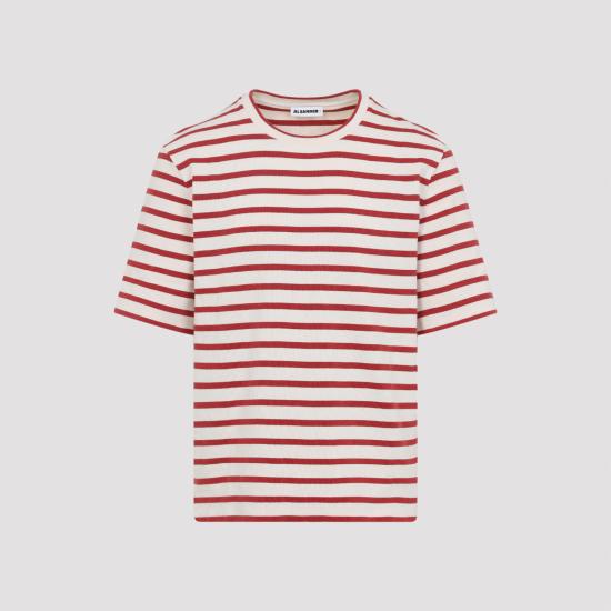 JIL SANDER Men T-Shirts J47GC0109 J46497 649 SALTY RED