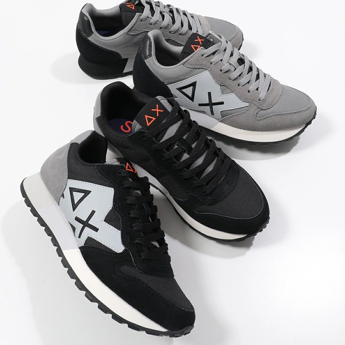 SUN68 サンシックスティーエイト スニーカー JAKI SOLID ジャキ ソリッド Z44113 メンズ ローカット ナイロン スウェード シューズ 靴 カラー2色 【mega】