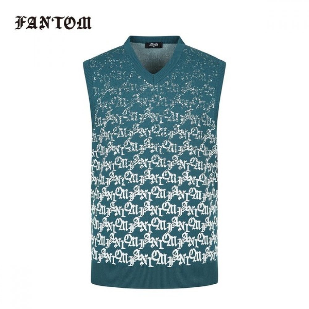 [Phantom] メンズグラデーションロゴジャガード Vネックニットベスト 16,178円
