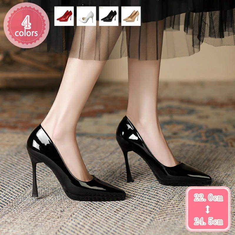 777円OFFクーポン サイドオープン パンプス 厚底 ポインテッドトゥ ハイヒール 痛くない 歩きやすい エナメル 美脚パンプス ピンヒール 走れる ストーム 大人 上品 結婚式 きれいめ 通勤 オ