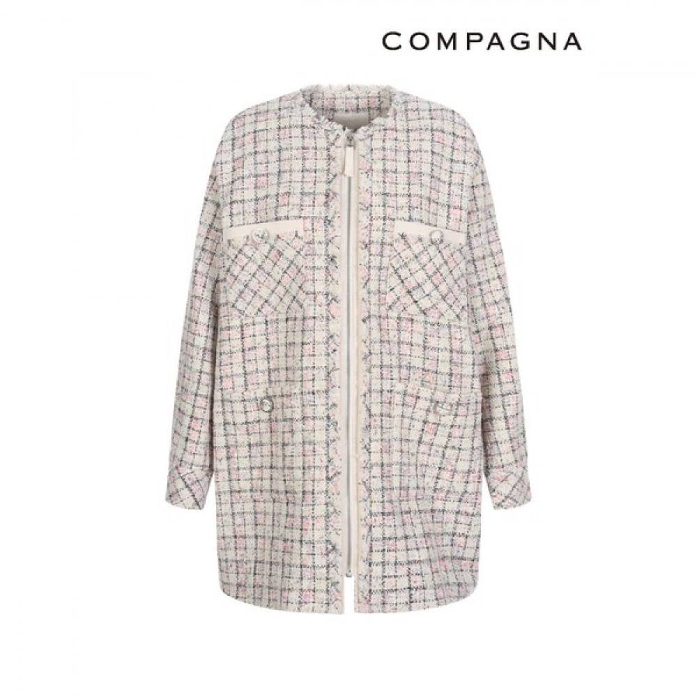 [カンパニア] パステルジップアップツイードジャケット_CACS1-WJK130 8,708円