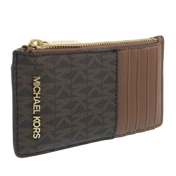 マイケルコース 小物 レディース カードケース アウトレット ブラウンマルチ JET SET TRAVEL 35F2GTVD2B-BROWN MICHAEL KORS