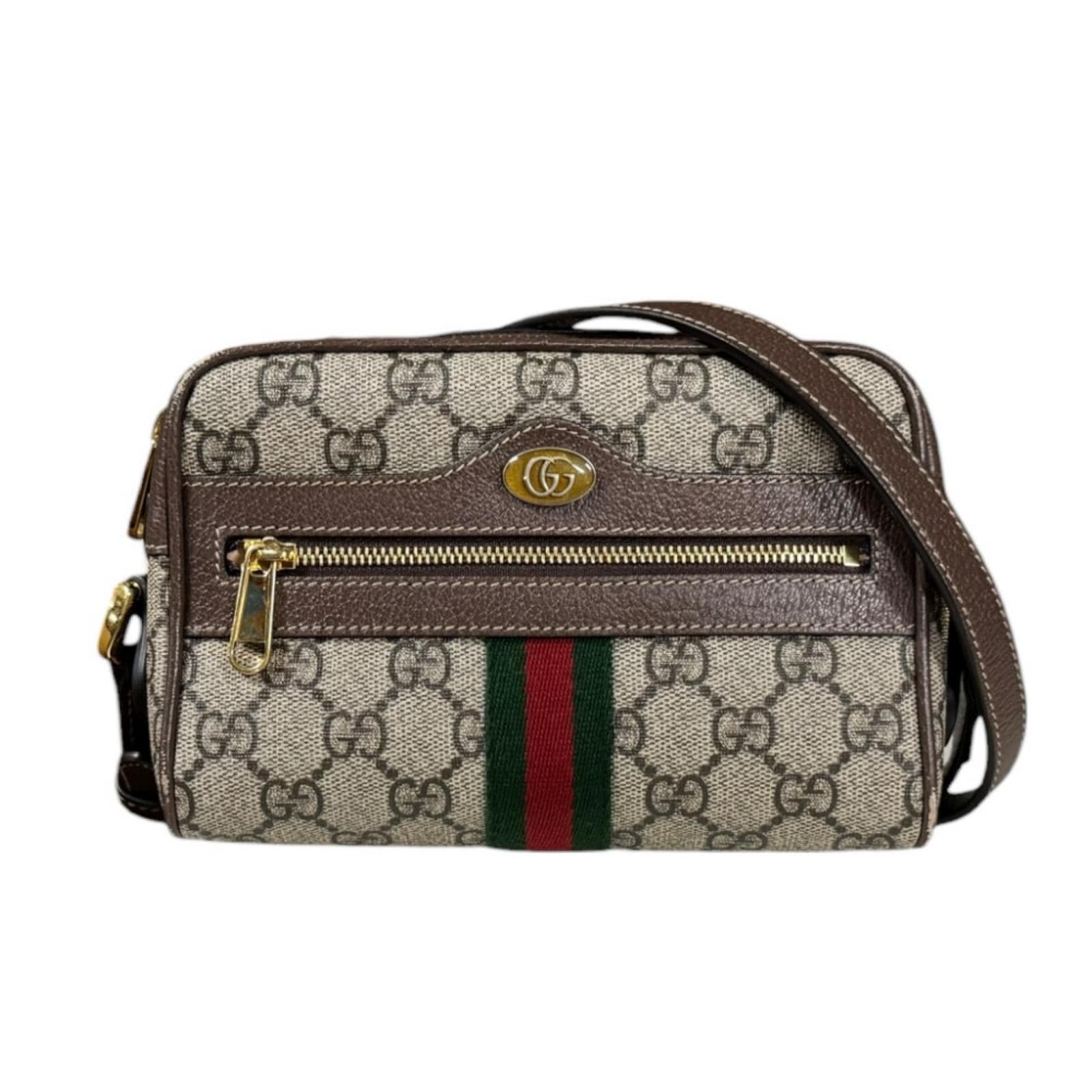 グッチ ミニバッグ オフィディア ショルダーバッグ GGスプリームキャンバス 517350 ベージュ GUCCI 中古