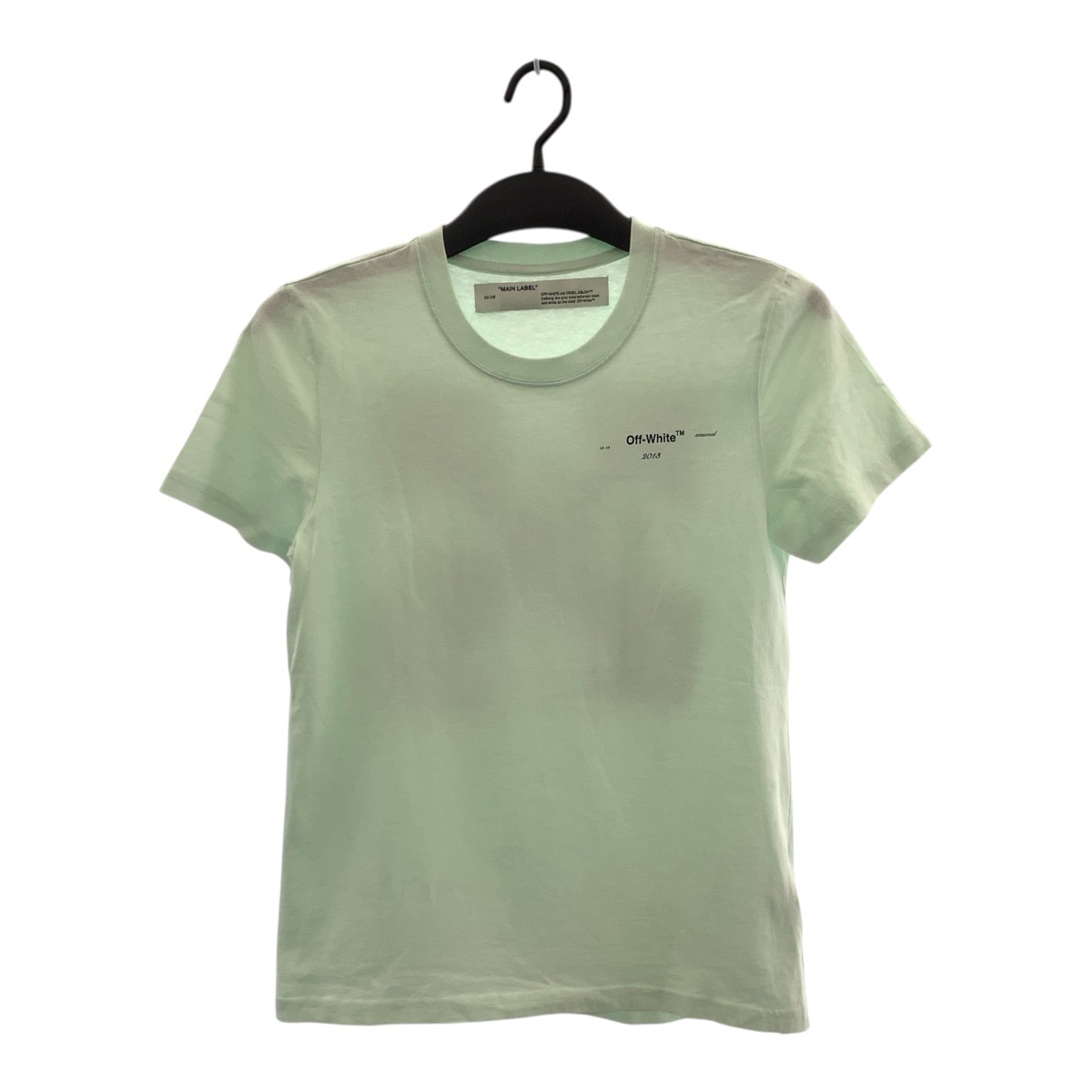 サイズXS グリーン ブラック コットン 半袖Tシャツ クルーネック レディース 504592