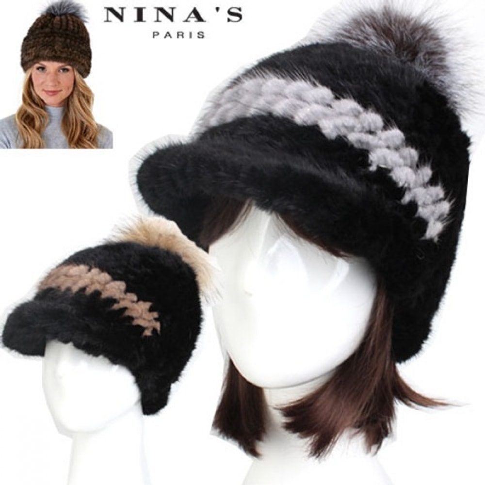 (ニナスパリ) フォックスバブルラインミンクブリムハット (N3F115)