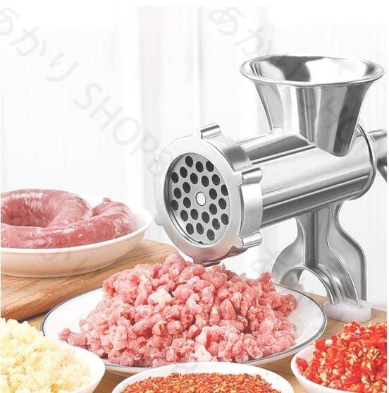 最終在庫家庭用 多機能 手動式 ミンサー ひき肉器 ソーセージマシン ミートグラインダー ソーセージ作り 唐辛子 最新改良品 手動挽肉機 ミンチ機 腸詰め ステンレス 刀 手作り 錆防止 アルミニウム