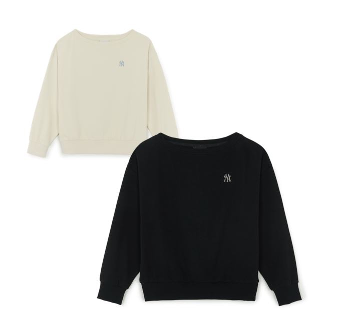 Basic Off-Shoulder Sweatshirt (3FMTB0454-50CRS,3FMTB0454-50BKS)