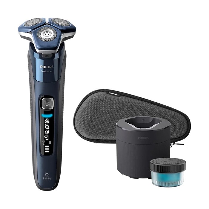 フィリップス【S7885/50 メタリックネイビー】7000シリーズ ウェット＆ドライ 電動シェーバー 家電