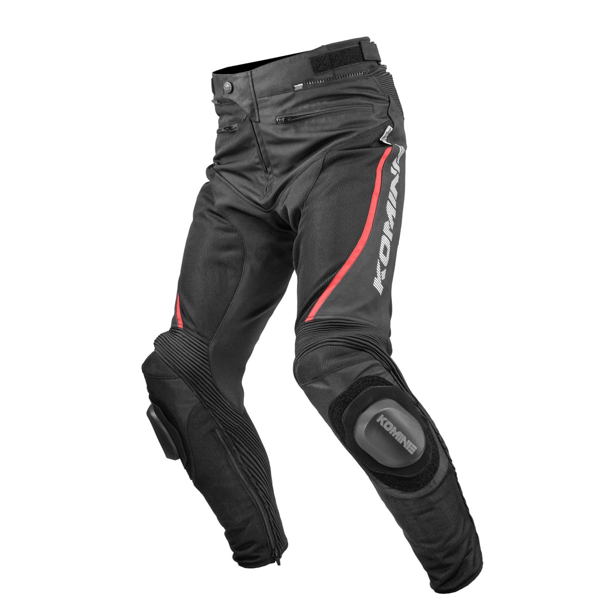 コミネ(KOMINE) 2025モデル バイク用 07-757 PK-757 R-SPEC レザーメッシュパンツ Black M