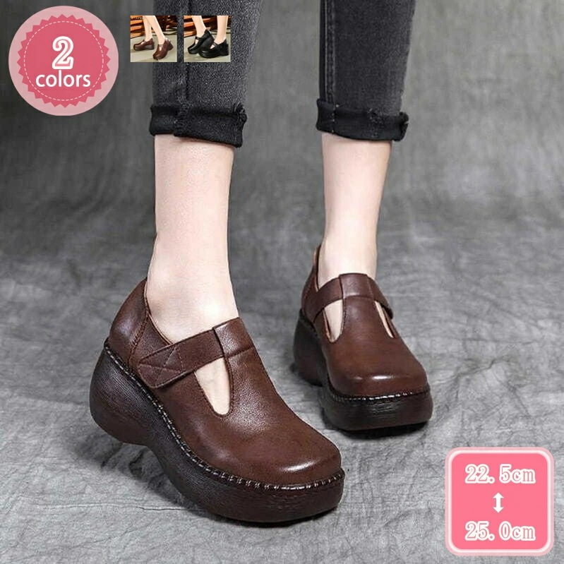 500円OFFクーポン 厚底 スニーカー レディース 美脚 カジュアル ローファー 靴 学生 マジックテープ 歩きやすい 軽量 通勤 通気性 可愛い 少女 柔らかい 疲れない おしゃれ シューズ 革靴