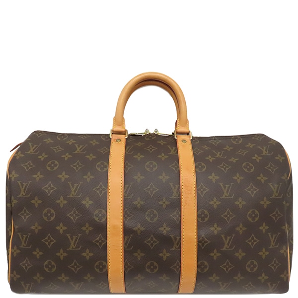 ルイヴィトン LOUIS VUITTON ボストンバッグ キーポル 45 モノグラムキャンバス モノグラム ゴールド金具 茶 鍵・パドロックエ欠品 イニシャル入り M41428 TH0015【中古】