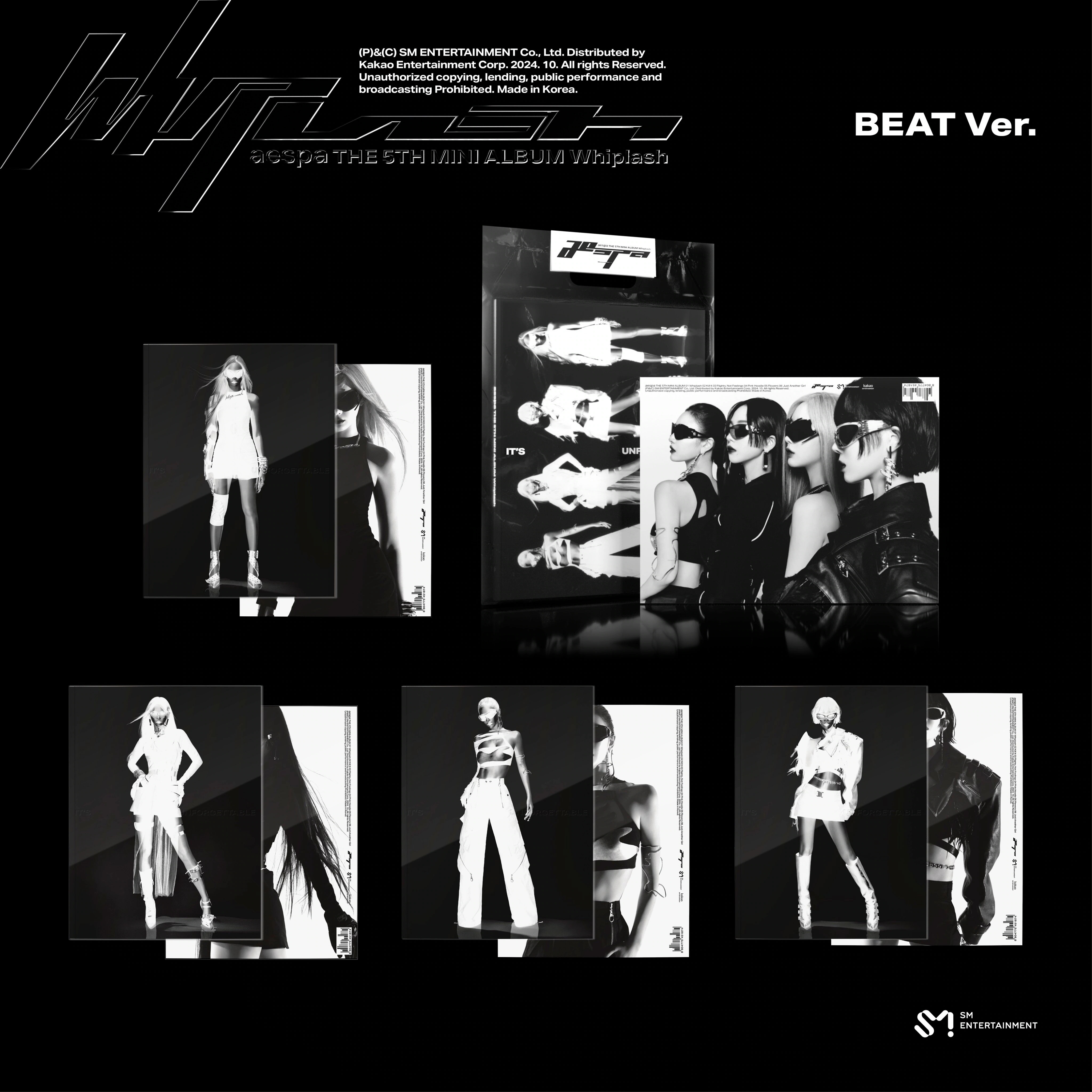 [MEGA] [5種セット] (BEAT Ver.) aespa [Whiplash] ミニ5集アルバム チャート反映 当店特典