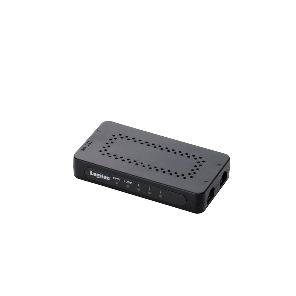 Logitec スイッチングハブ 3ポート 電源外付け ギガビット対応 趙コンパクト ブラック LAN-GSW03/PSB