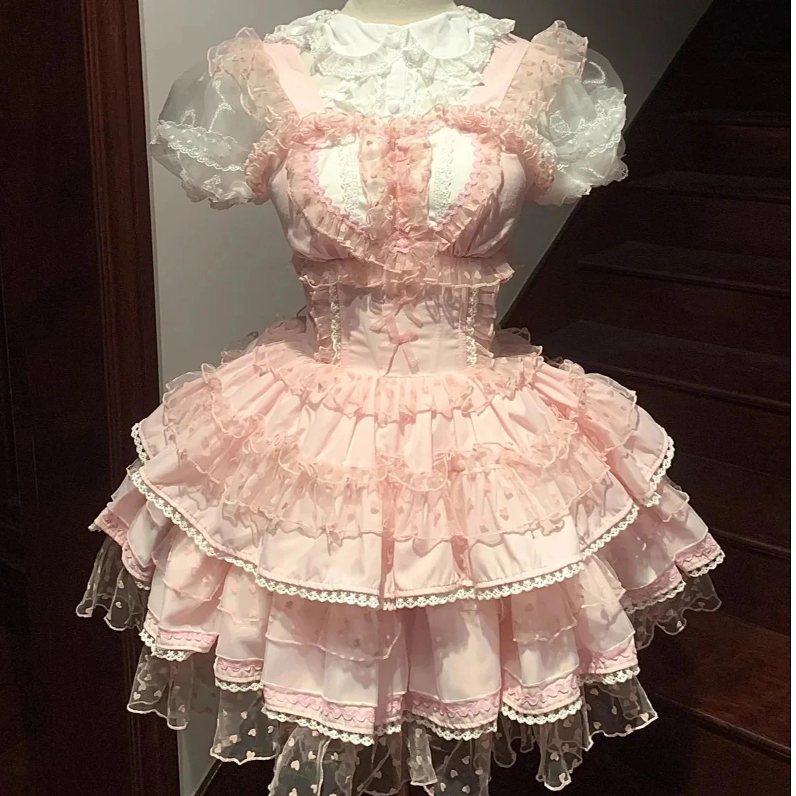 【急速出荷】無.料 祈願 ドーパミンワンピース 少女 (帽子なし インナー スイートハート ロリータ