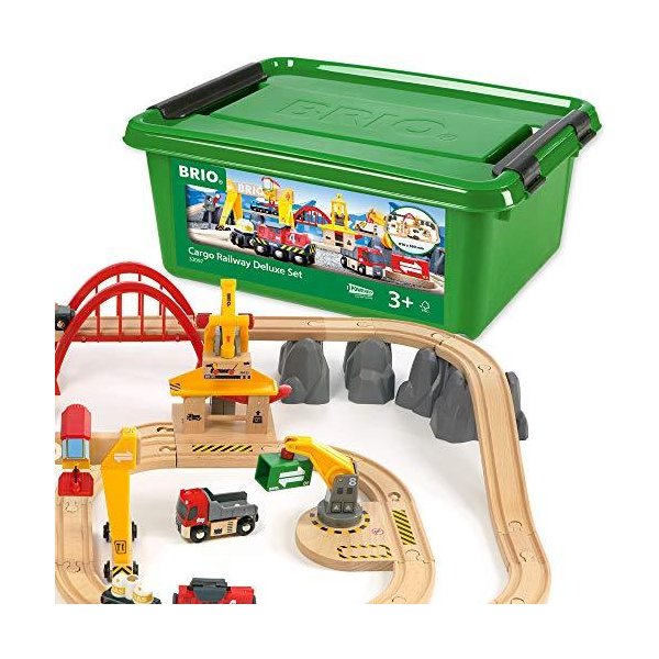 BRIO World Deluxe Cargo Train Set for Kids Age 3 Years and Up, Compatible with All BRIO Train Sets 並