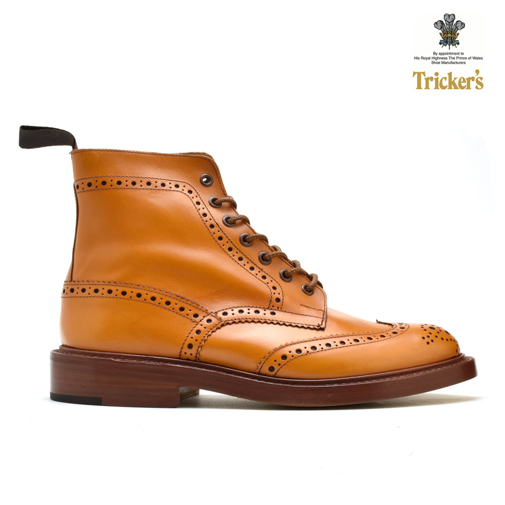 トリッカーズ カントリーブーツ メンズ エイコーン ダブルレザーソール ウィングチップ ブローグシューズ TRICKER S 2508[2508-acorn-l]