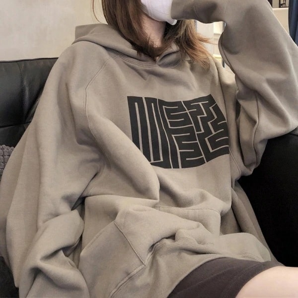 【新品】【Tk大人気】マウンテンパーカー レディース パーカー 冬アウター 韓国 レトロなガベット衛衣女春冬学生プリント連帽ゆったりコート 裏起毛 ジップパーカー