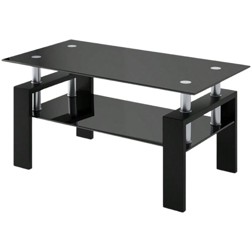 88cm幅のガラステーブルコーヒーテーブル強化ガラス天板収納付き二段収納おしゃれなリビングテーブル棚付き一人暮らしに最適大容量収納センターテーブル木製脚