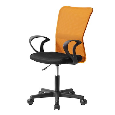 ンク オフィスチェア メッシュ パソコンチェア デスクチェ Orange