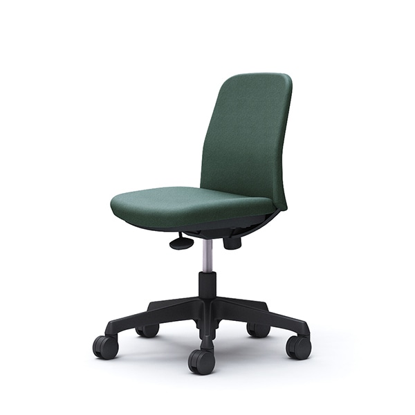オカムラ CD13AR FXW5 ダークグリーン Lives Entry Chair [オフィスチェア 肘無し 5本脚(コンパクトタイプ) ブラックボディ]