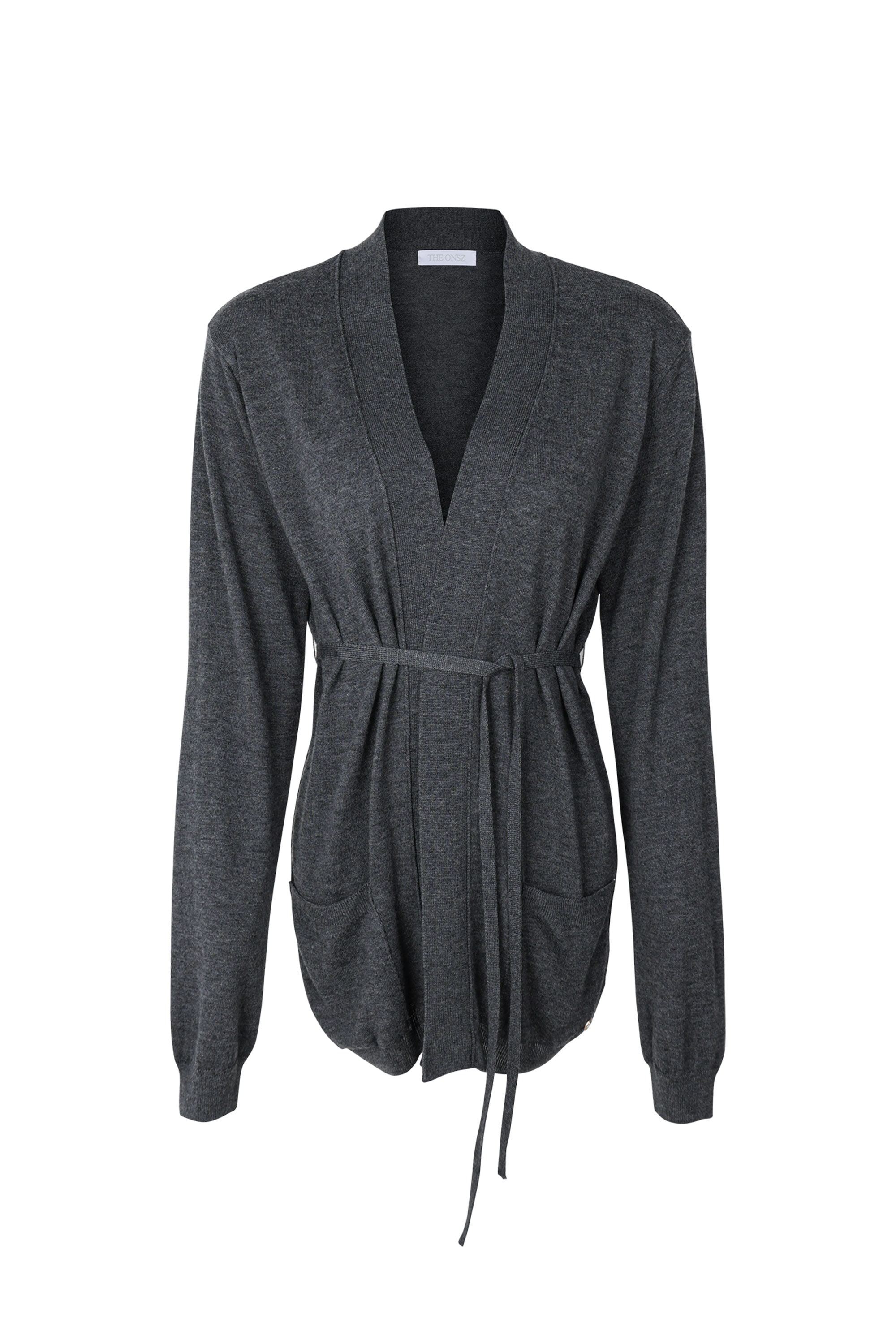 SILK KNIT ROBE [CHARCOAL]