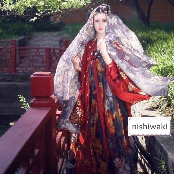 中国漢服 チャイナドレス チャイナ服 ステージ 唐装 漢服仙女 中華服 中国服 おしゃれ 撮影 中国古代衣装 中国古風 女性 ワンピース コスプレ ロングドレス