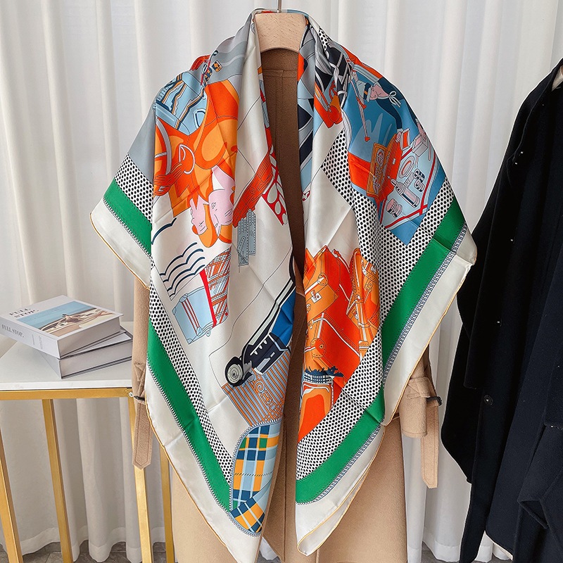 柒画スカーフレディースファッション大スカーフシルクスカーフ桑シルクストールマフラーデジタルプリントスカーフ 5,345円