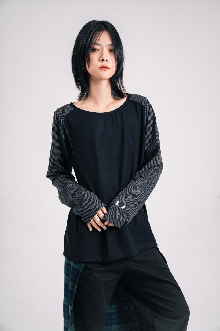 24FWTOP001_C1 長袖Tシャツ UNISEX Boat Neck Top Free Size