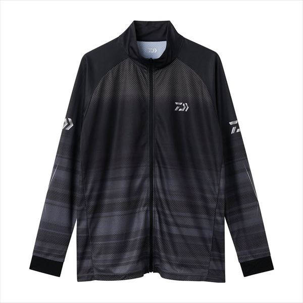 ダイワ ウェア DE-7326 ロングスリーブ ドライシャツ フルジップ ブラック 2XL