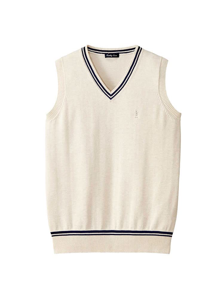 [イーストボーイ] セーターベスト Venus 綿ベスト12G/ライン入り/COOLMAX5216028 レディース オートミール(840)