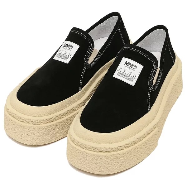 メゾンマルジェラ スニーカー モカシン スリッポン ブラック レディース MM6 Maison Margiela S59WR0088 P5246 T8013