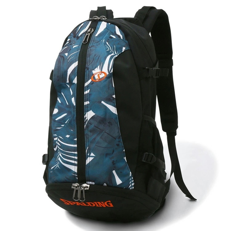 注目の スポルディングケイジャー #40-007NT W35H57D32cm（32L） ネオントロピカル バックパック（ボール用ボトムポケット付） スポーツバッグ