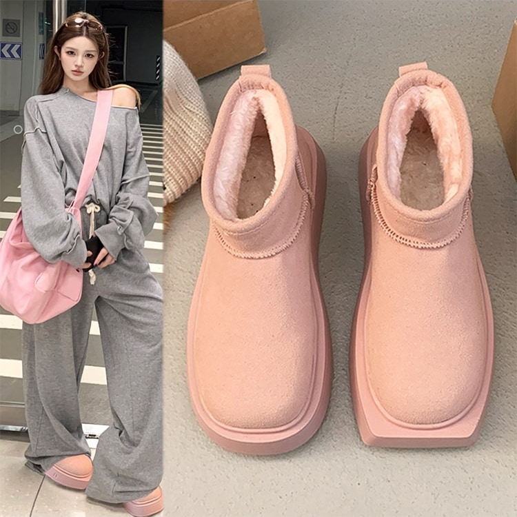 冷えやすい足元にぬくもりを ムートンブーツ 防寒 裹起毛 あったかファーブーツ 靴 暖かい 美脚 脚長 色っぽ 女っぽ レディース ファッション カジュアル きれいめ 大人っぽ 上品 フェミニン 秋冬