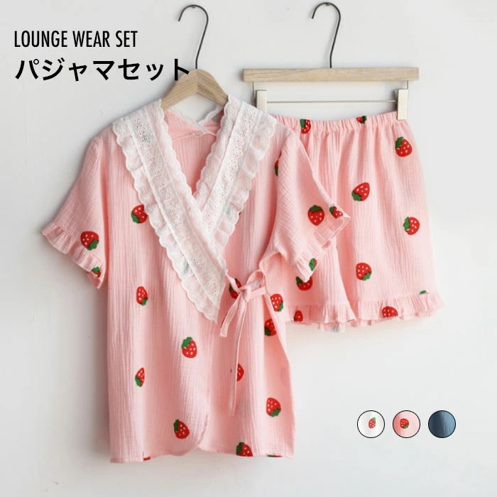 パジャマ レディース パジャマセット ルームウエア セットアップ 上下セット 半袖 ショートパンツ パジャマ ナイトウエア 寝間着 部屋着 薄手 ウエストゴム 冷房対策 春 夏 夏新作