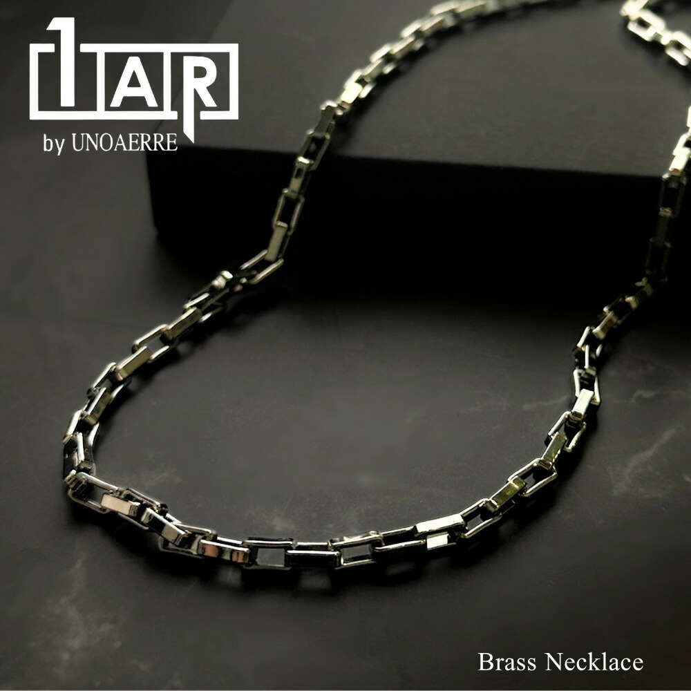正規品 1AR by UNOAERRE ウノアエレ ショッパー付き チェーンネックレス レディース ユニセックス 喜平 ネックレス ガンメタ ブラック 真鍮 イタリア製 ブランドジュエリー ギフト プ