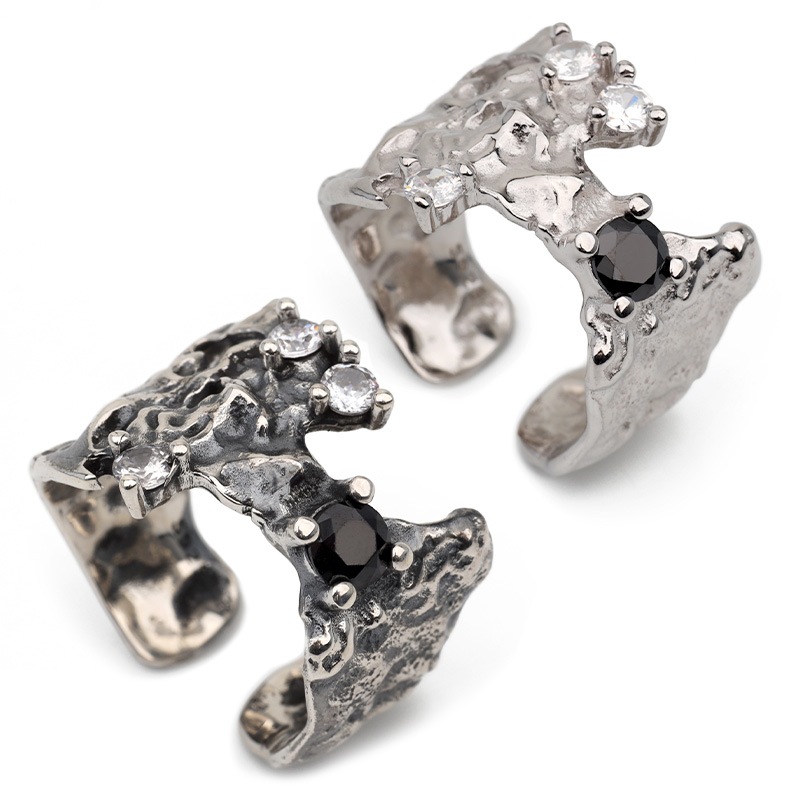 925 オニキス 太幅リング [cr504]