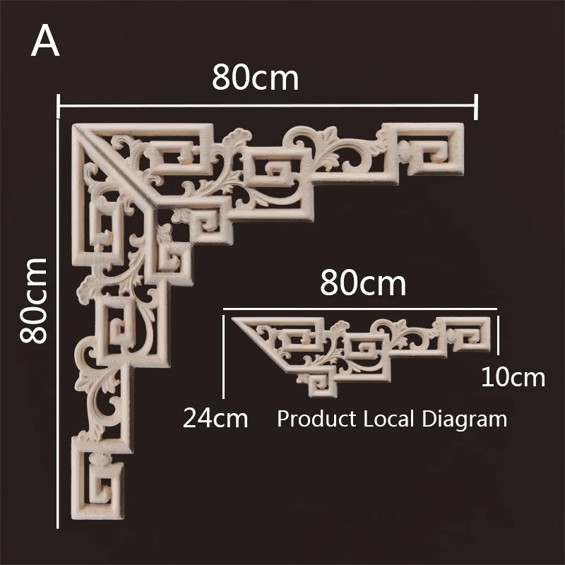 家の装飾のための刻まれた木製の花,レトロなスタイルの家具 A 80cmx80cm