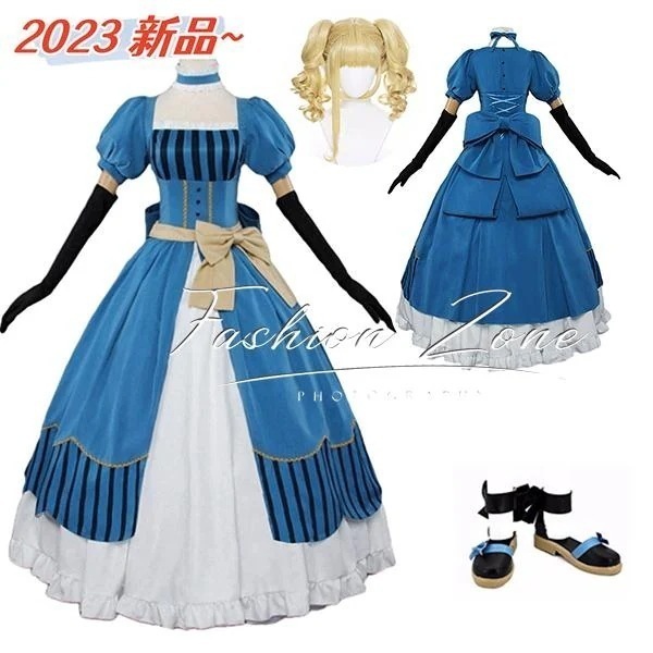 【品質良い 大好評中】黒執事 エ.リザベス・ミッドフォード Elizabeth Ethel Cordelia Midford 劇場版 コスプレ衣装 ウィッグ 靴 ハロウィン イベント パーティー コス