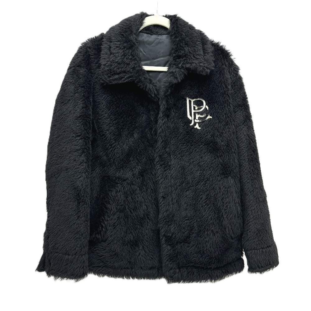 Lucien Pellat-Finet ルシアンペラフィネ ジャケット ロゴ ボア アパレル オーバーサイズ アルパカ ブラック