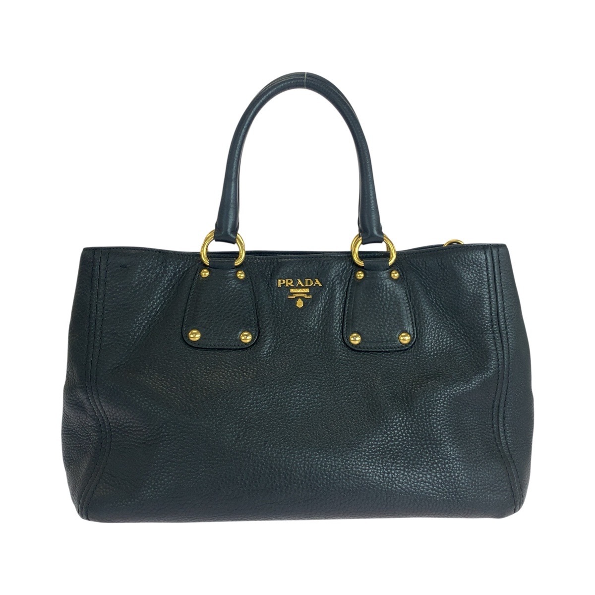 美品 ヴィッテロダイノ ブラック 黒 ゴールド金具 レザー 208 トートバッグ ショルダーバッグ レディース 504386