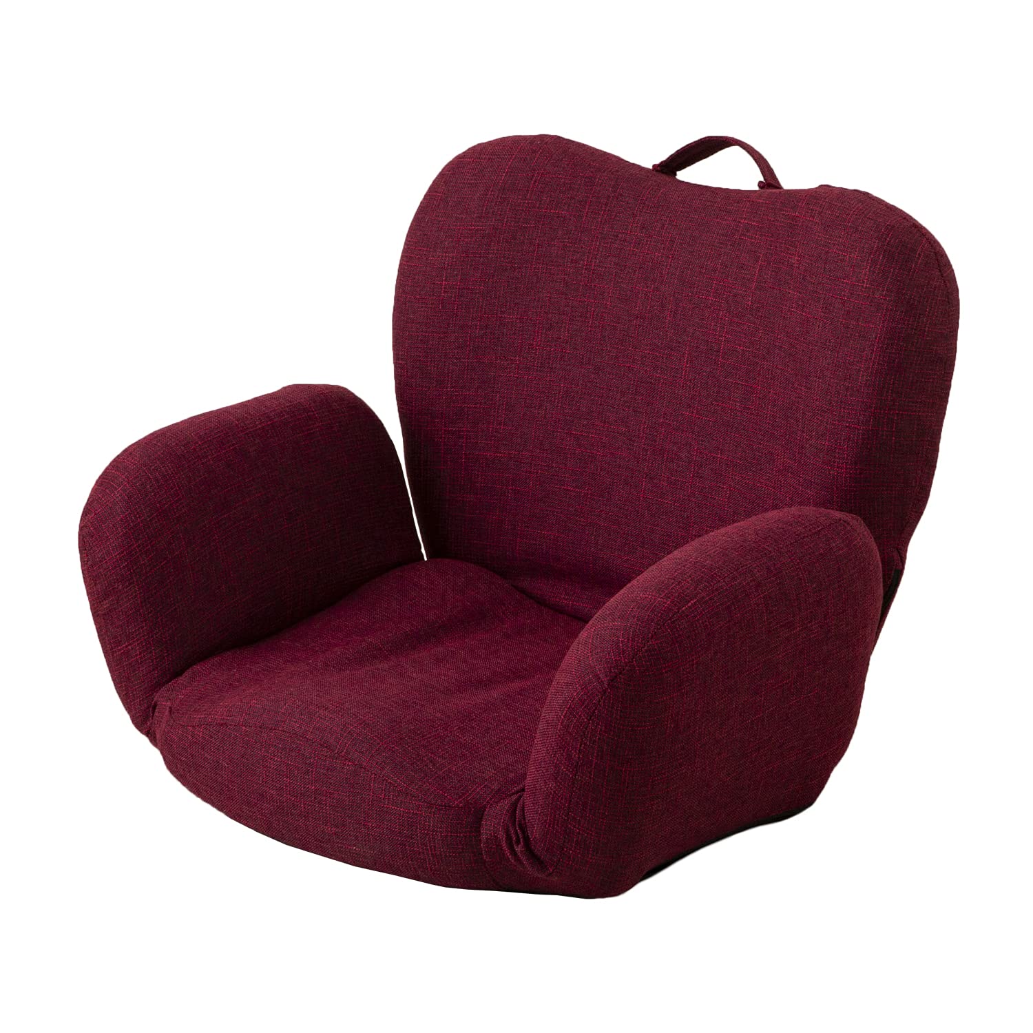 [ドウシシャ] 骨盤を立てる 座椅子 姿勢がラクラク座椅子 コンパクト 肘つき レッド DZSR-RD 13418