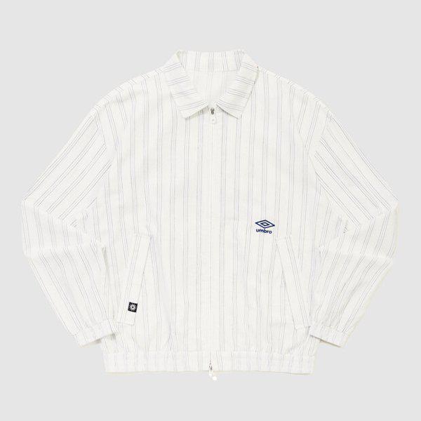 シアサッカー スタンネック ブルゾン ジャケット WHITE STRIPE UR221CJK63 WST0
